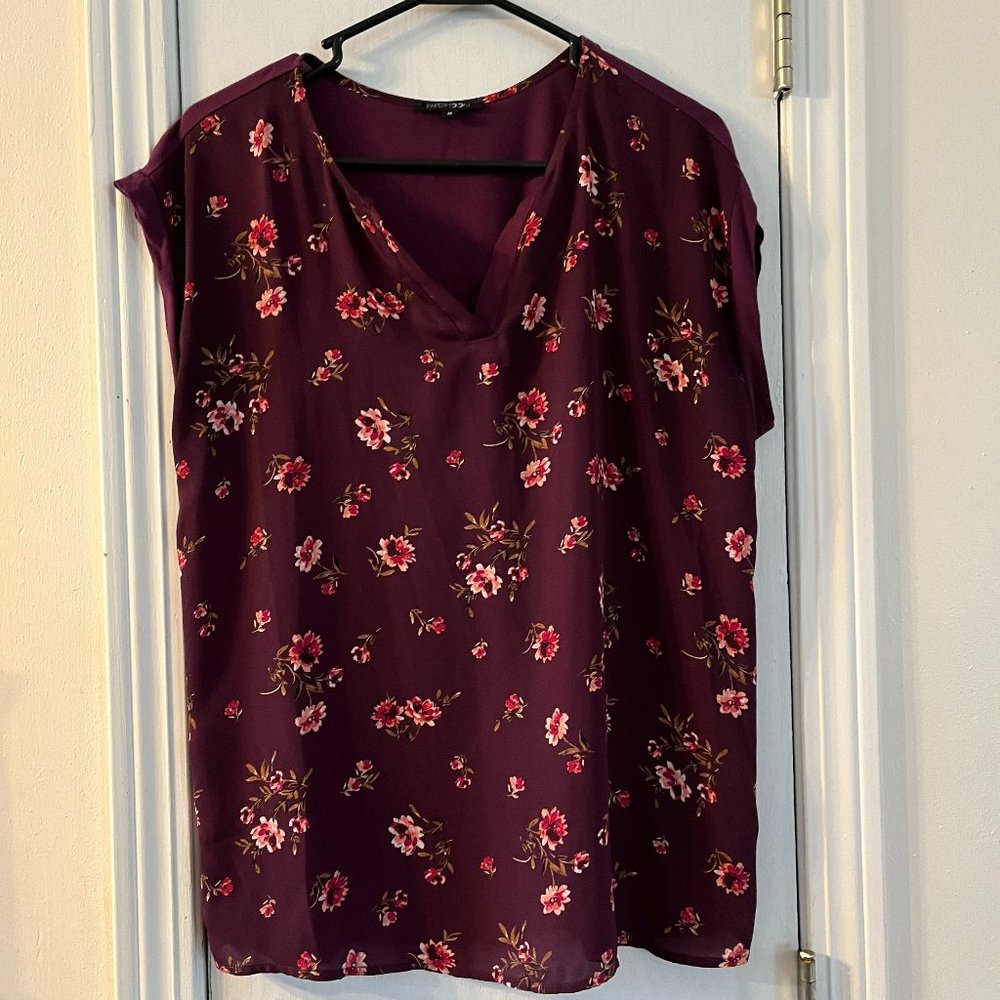 Purple Mixed Media Top